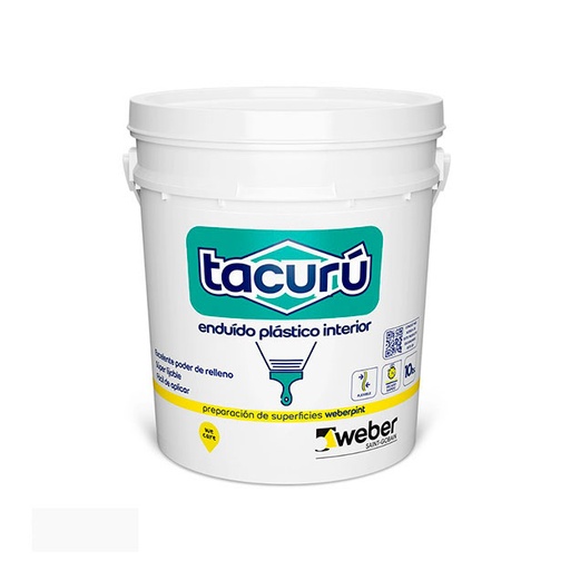 [65476] Enduido Interior Tacurú Blanco (Balde 10L)