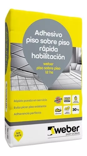 [2135] Pegamento Weber Piso sobre Piso 12hs (Bolsa 25kg) 92-0143